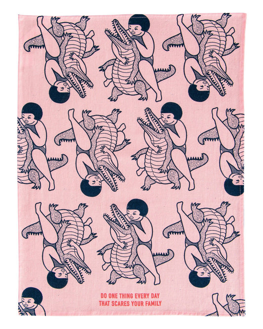 Tea Towel - Scares Your Family