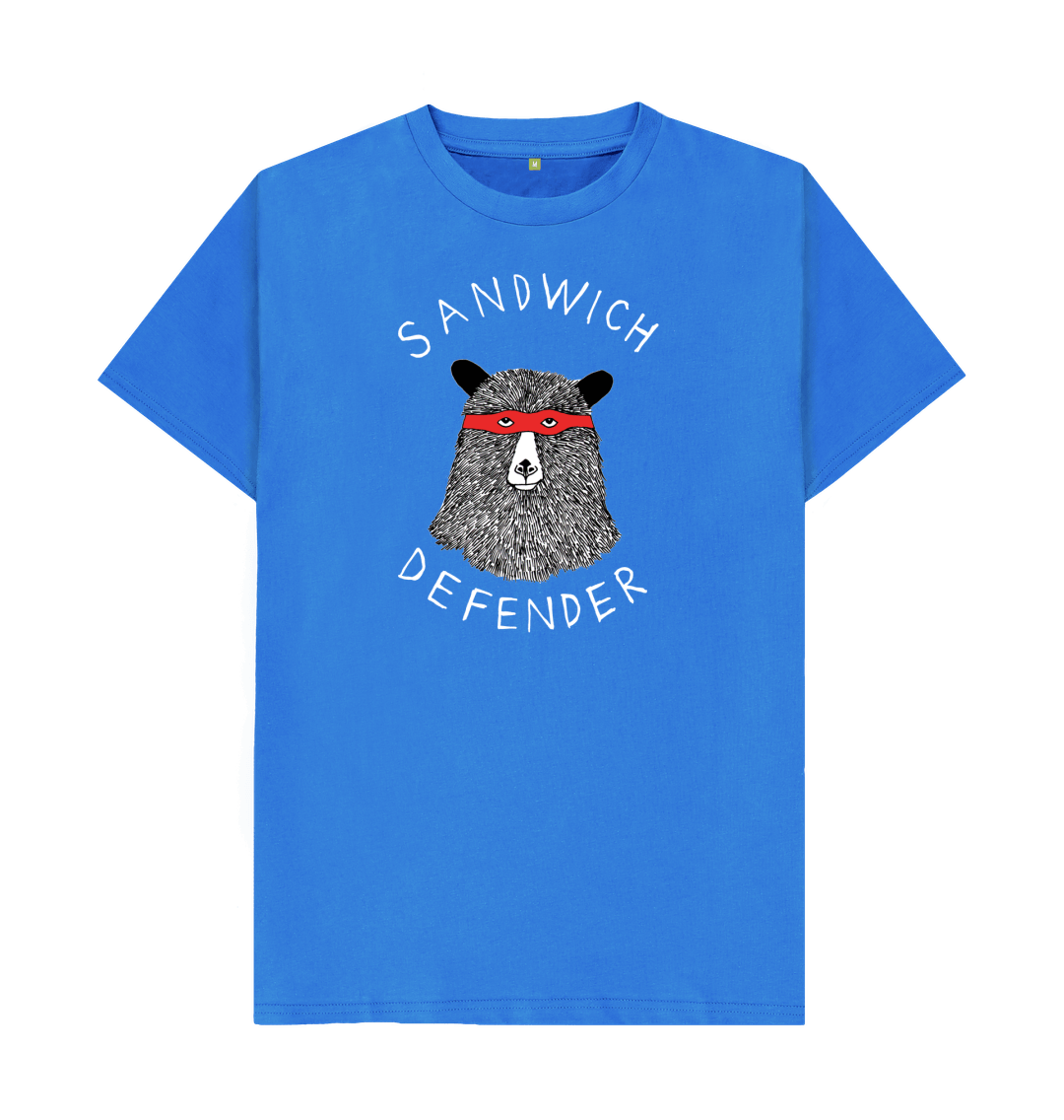 Bright Blue 'Sandwich Defender' Men's T-shirt
