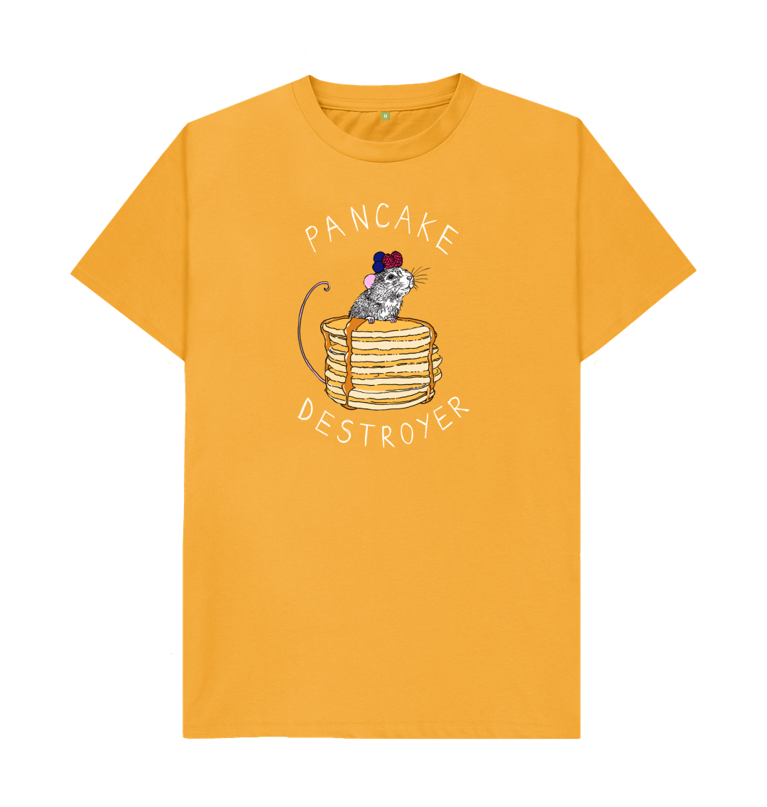 Mustard Printed T-shirt Front