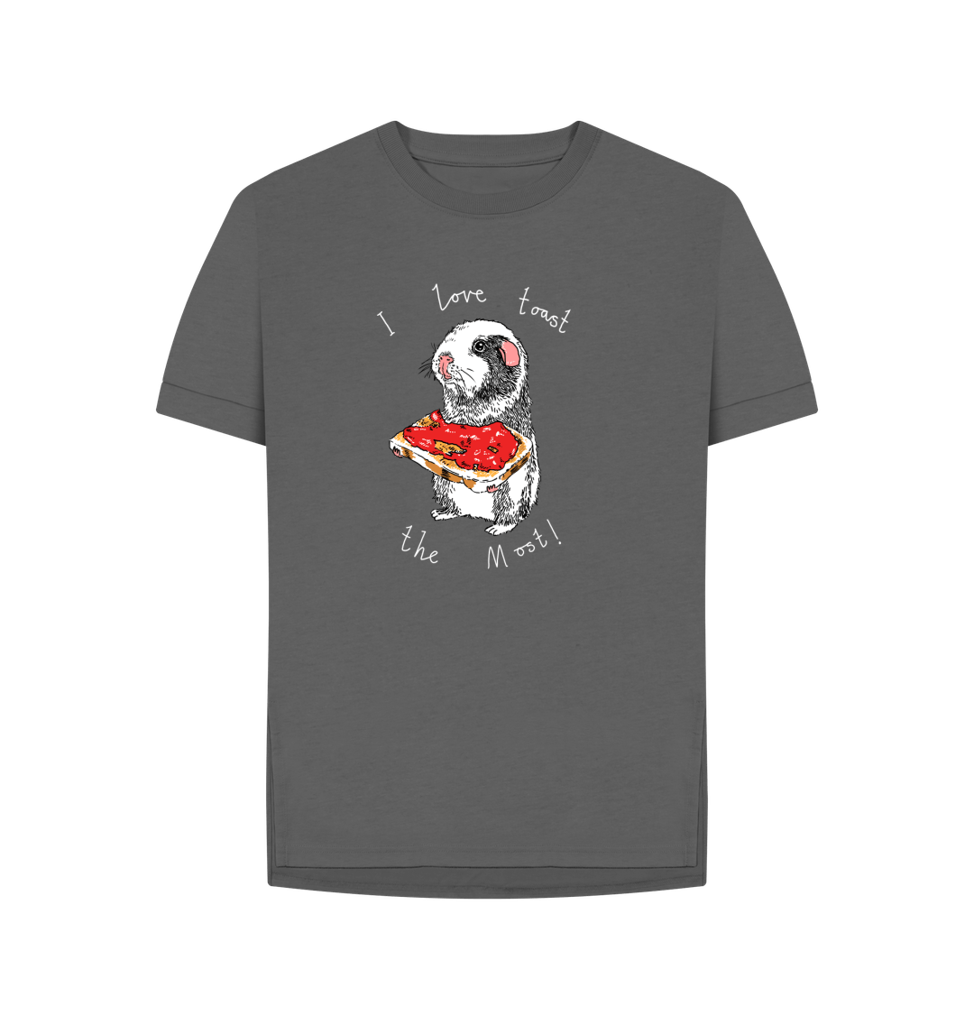 Slate Grey 'I Love Toast The Most!' Women's T-shirt