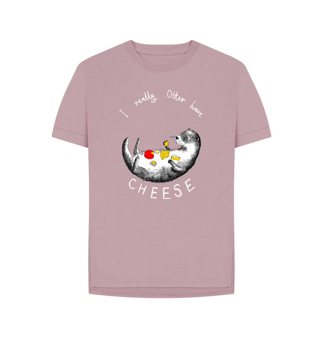 Mauve 'I Really Otter Have Cheese!' Women's T-shirt