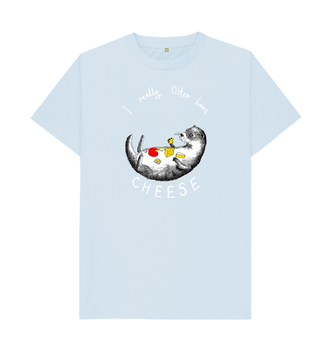Sky Blue 'I Really Otter Have Cheese!' Men's T-shirt