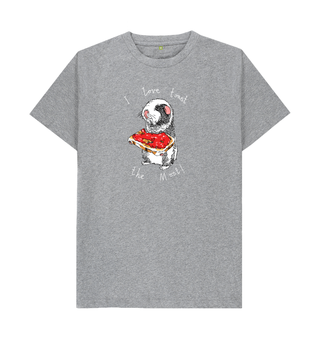 Athletic Grey 'I Love Toast The Most!' Men's T-shirt