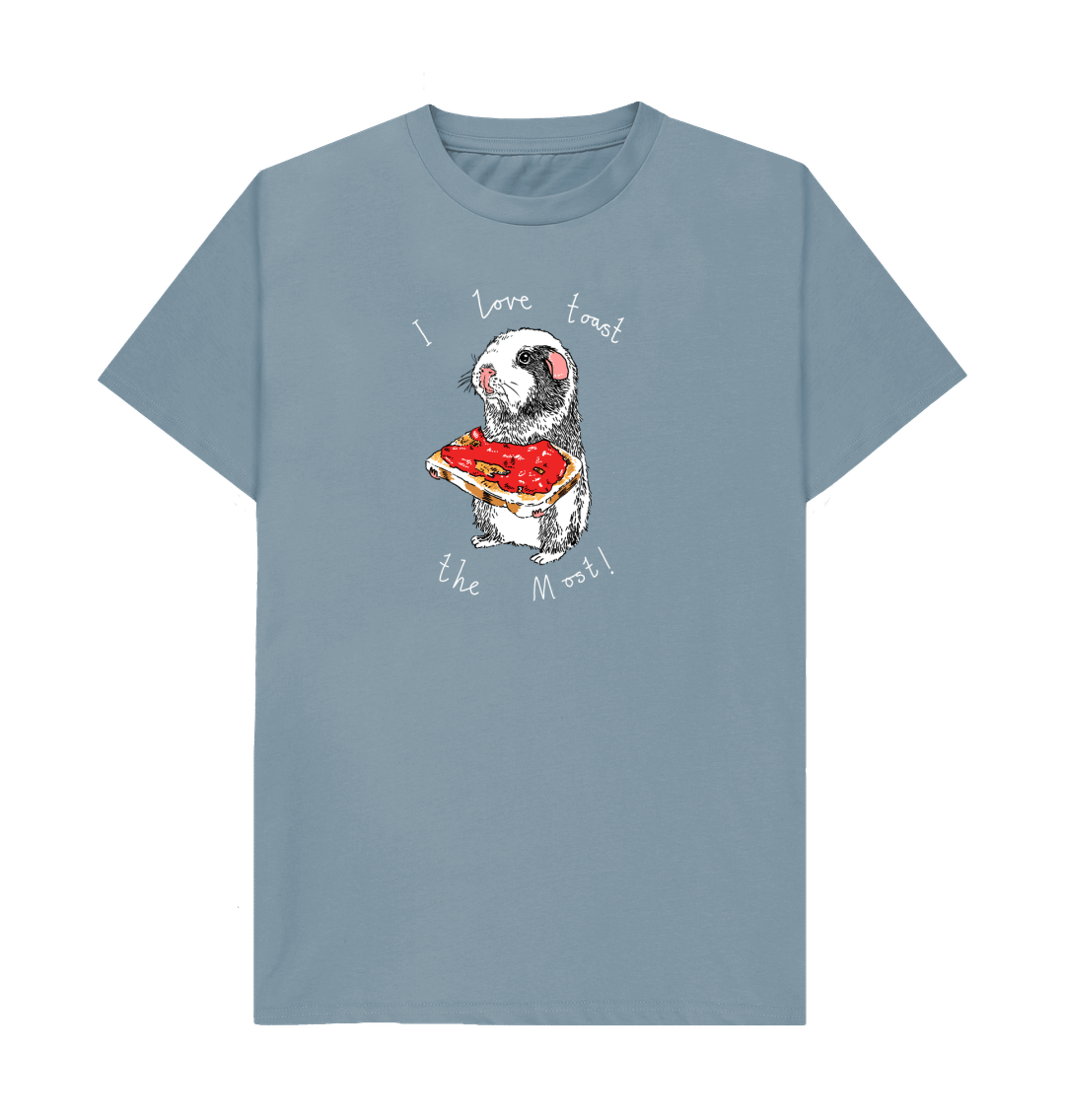 Stone Blue 'I Love Toast The Most!' Men's T-shirt
