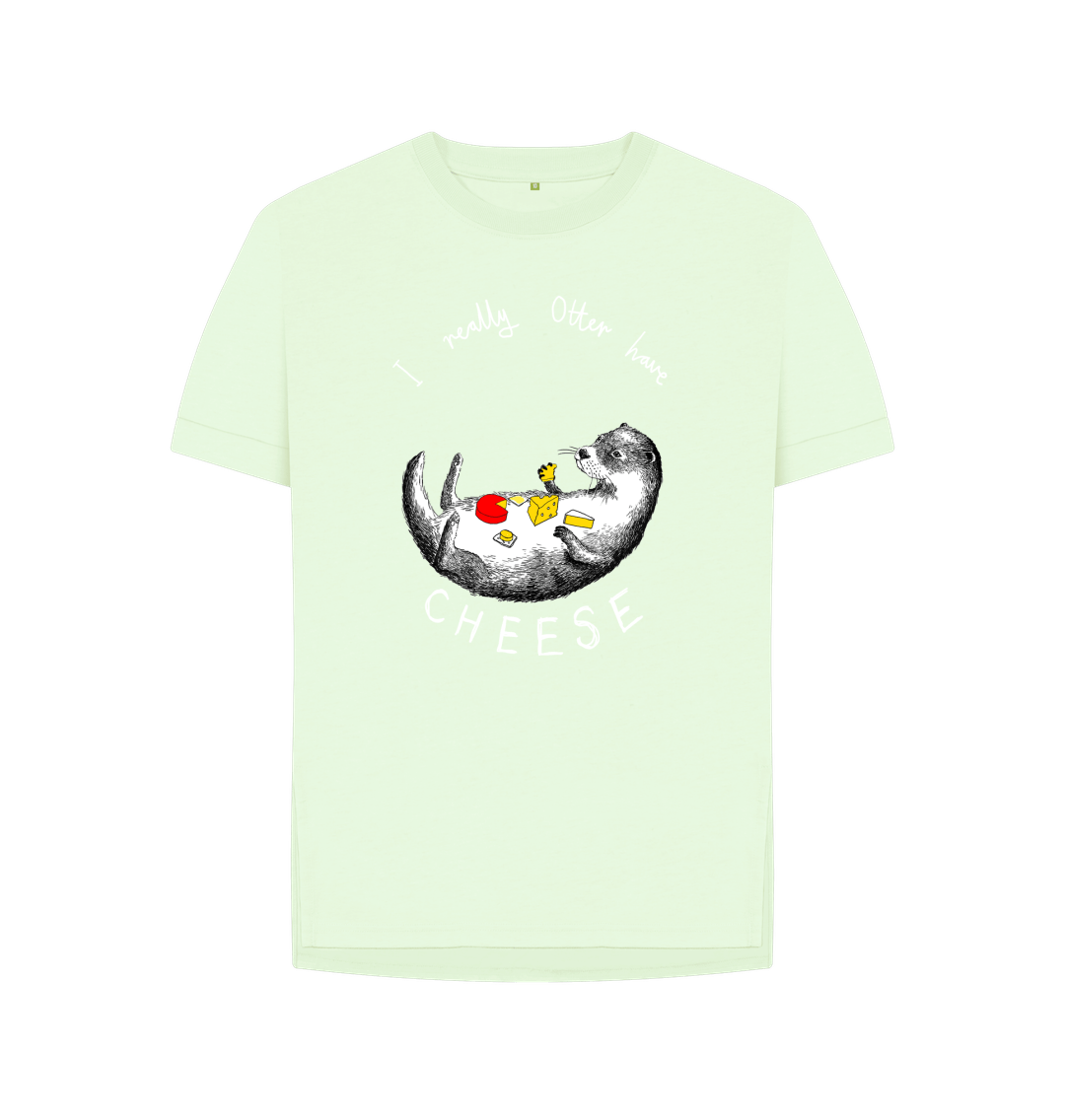Pastel Green 'I Really Otter Have Cheese!' Women's T-shirt