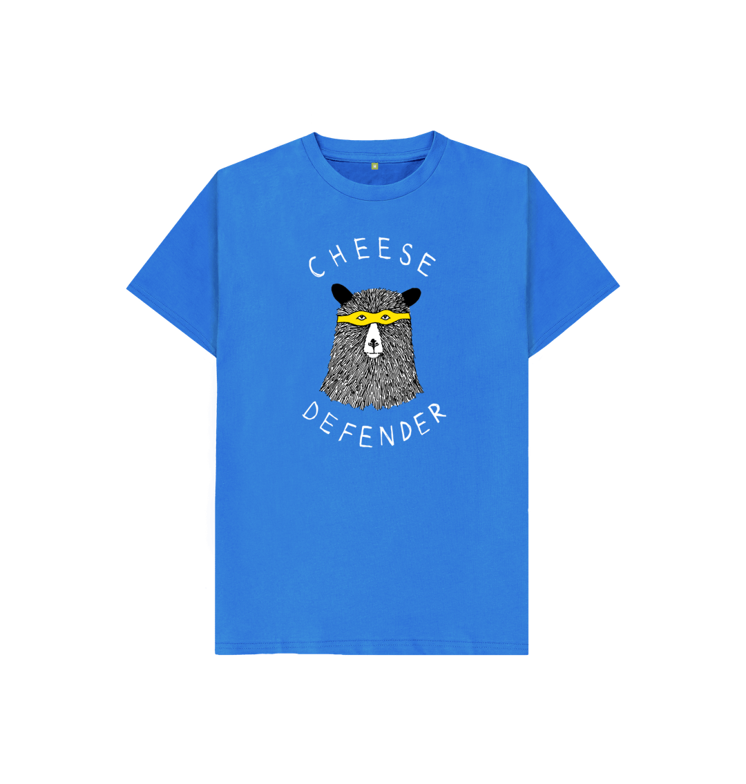 Bright Blue 'Cheese Defender' Kids T-shirt