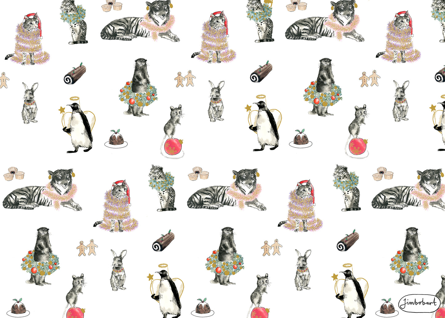 Christmas Wrap - 5 Sheets of Wrapping Paper