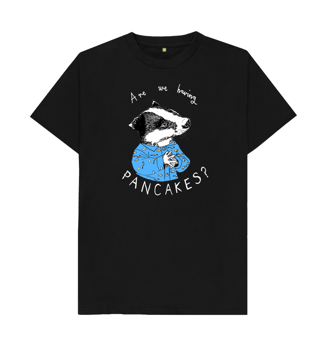 Black Printed T-shirt Front