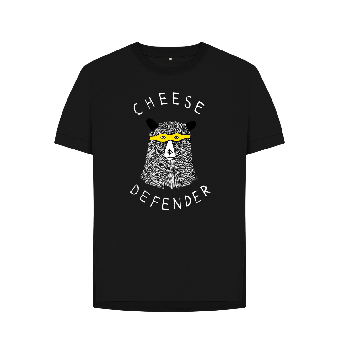 Black 'Cheese Defender!' Women's T-shirt