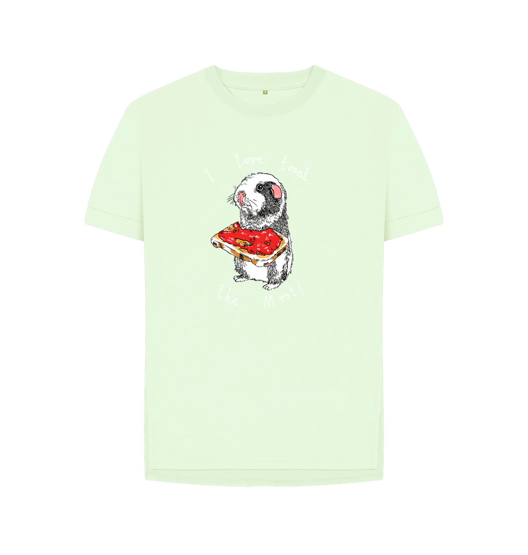 Pastel Green 'I Love Toast The Most!' Women's T-shirt