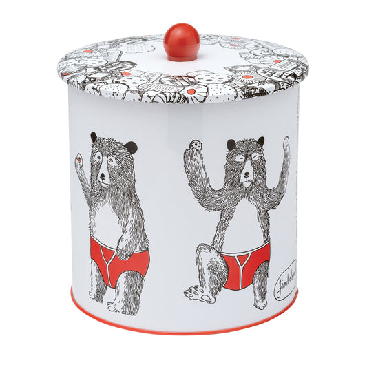 Bear Biscuit Barrel Tin