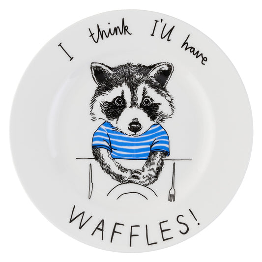 'I Think I'll Have Waffles!' Side Plate