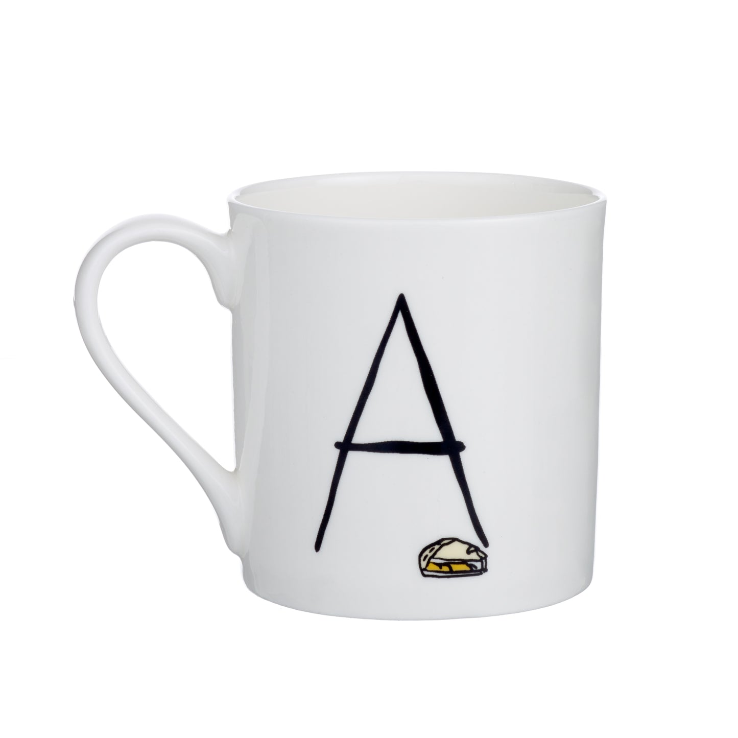 A - Alphabet of Snacking Animals Mug
