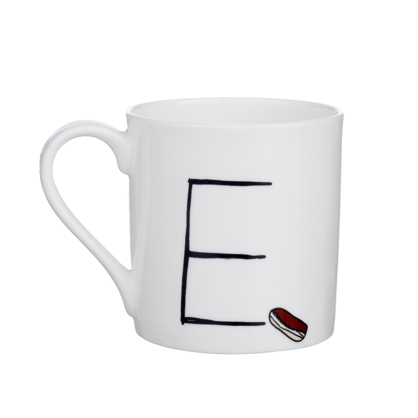 E - Alphabet of Snacking Animals Mug