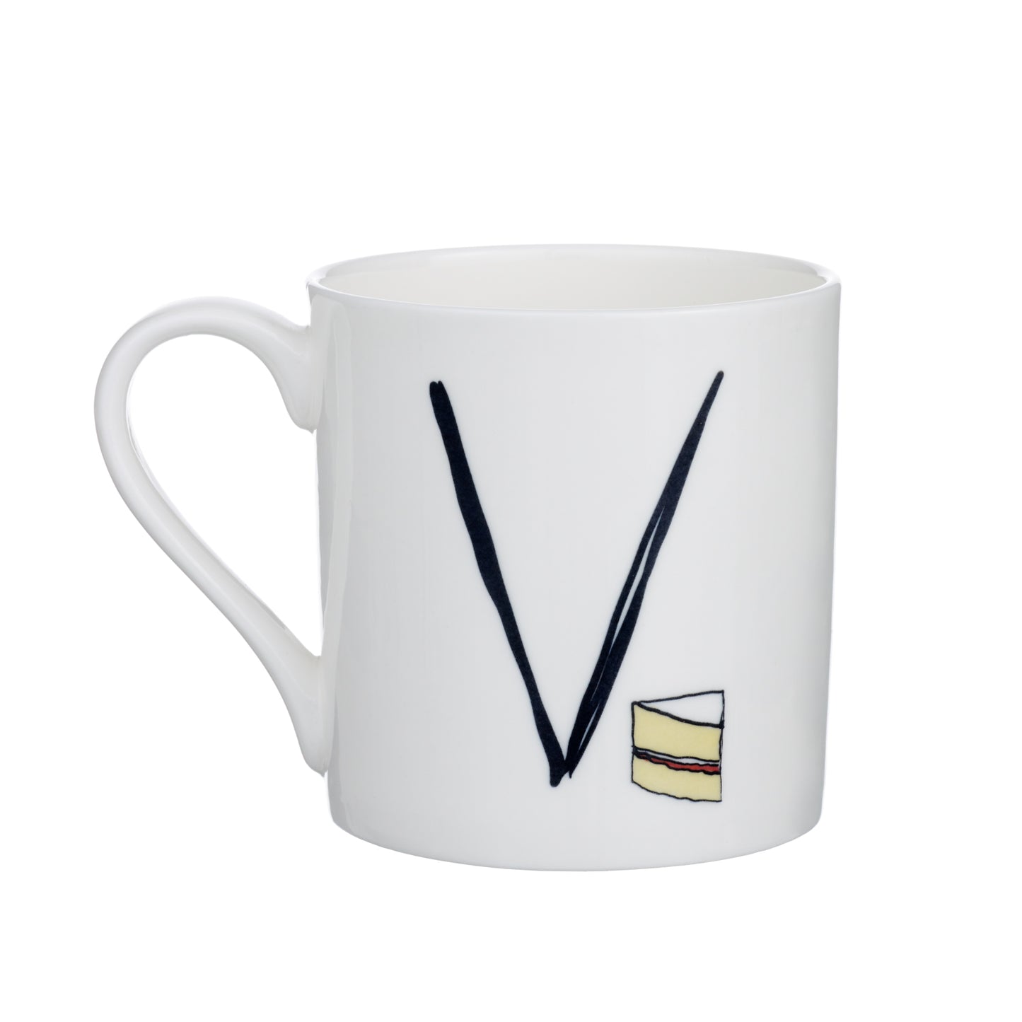 V - Alphabet of Snacking Animals Mug