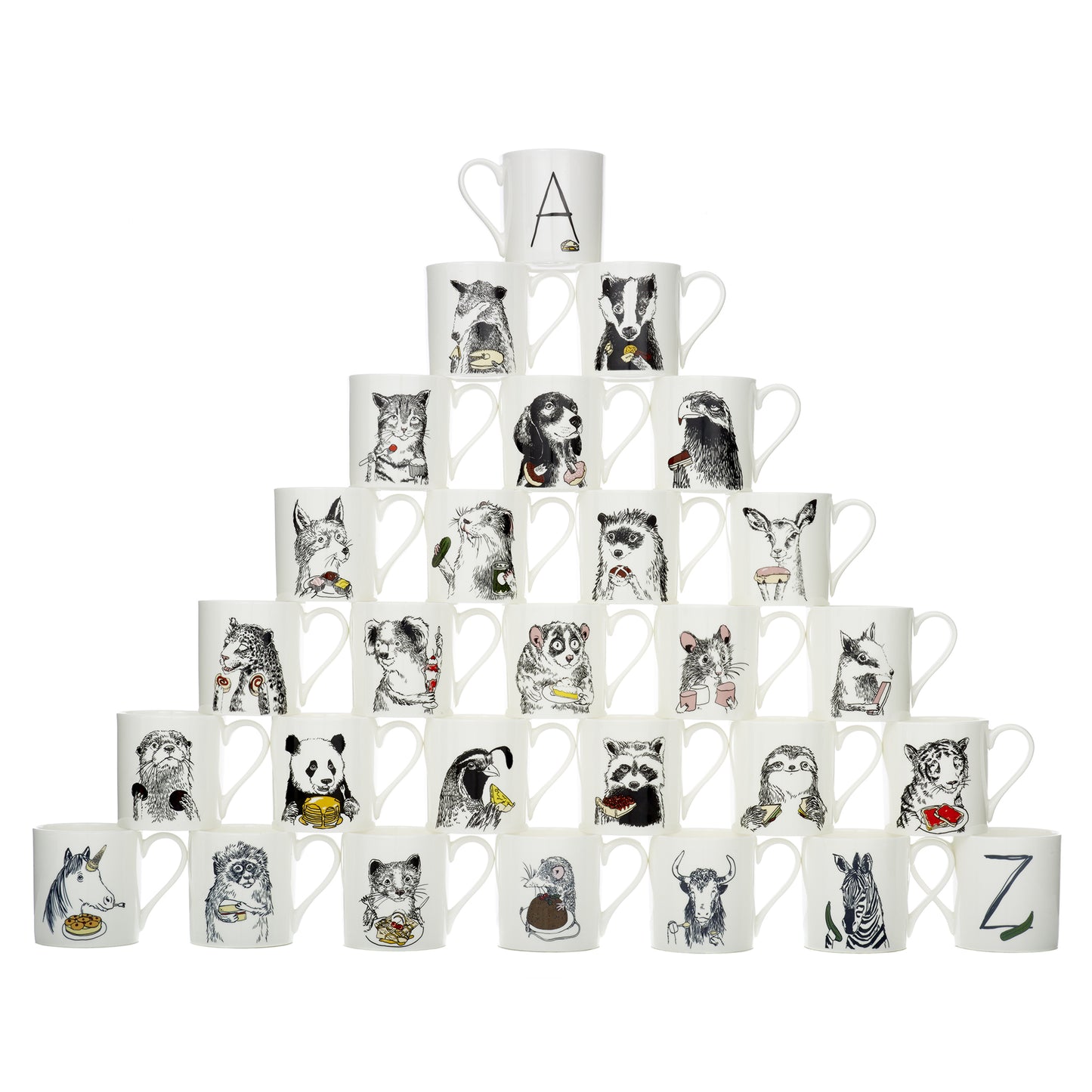 X - Alphabet of Snacking Animals Mug