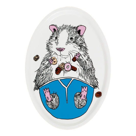 Guinea Pig Biscuits Oval Tea Tray