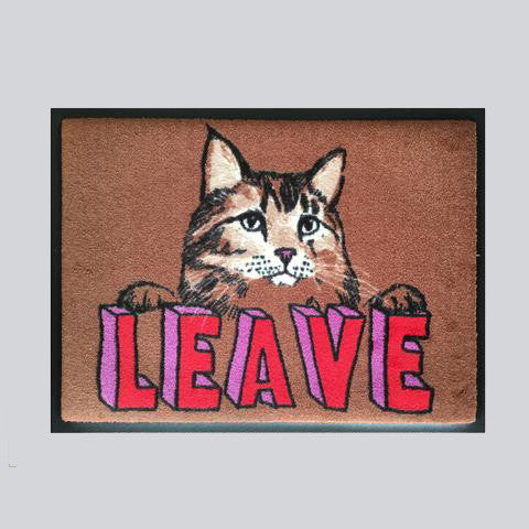 'Leave Cat' Welcome Door Mat