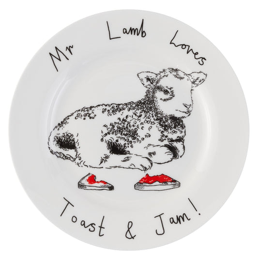 'Mr Lamb Loves Toast and Jam' Side Plate