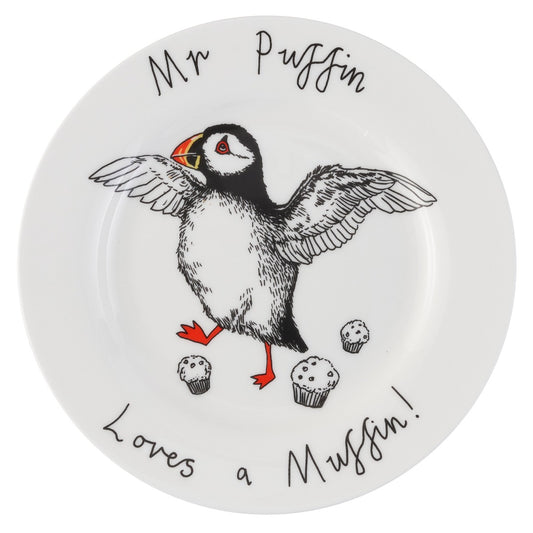 'Mr Puffin Loves a Muffin' Side Plate