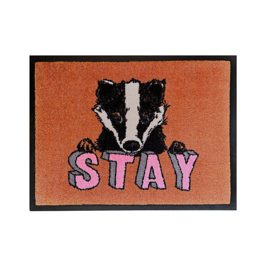 'Stay Badger' Welcome Door Mat