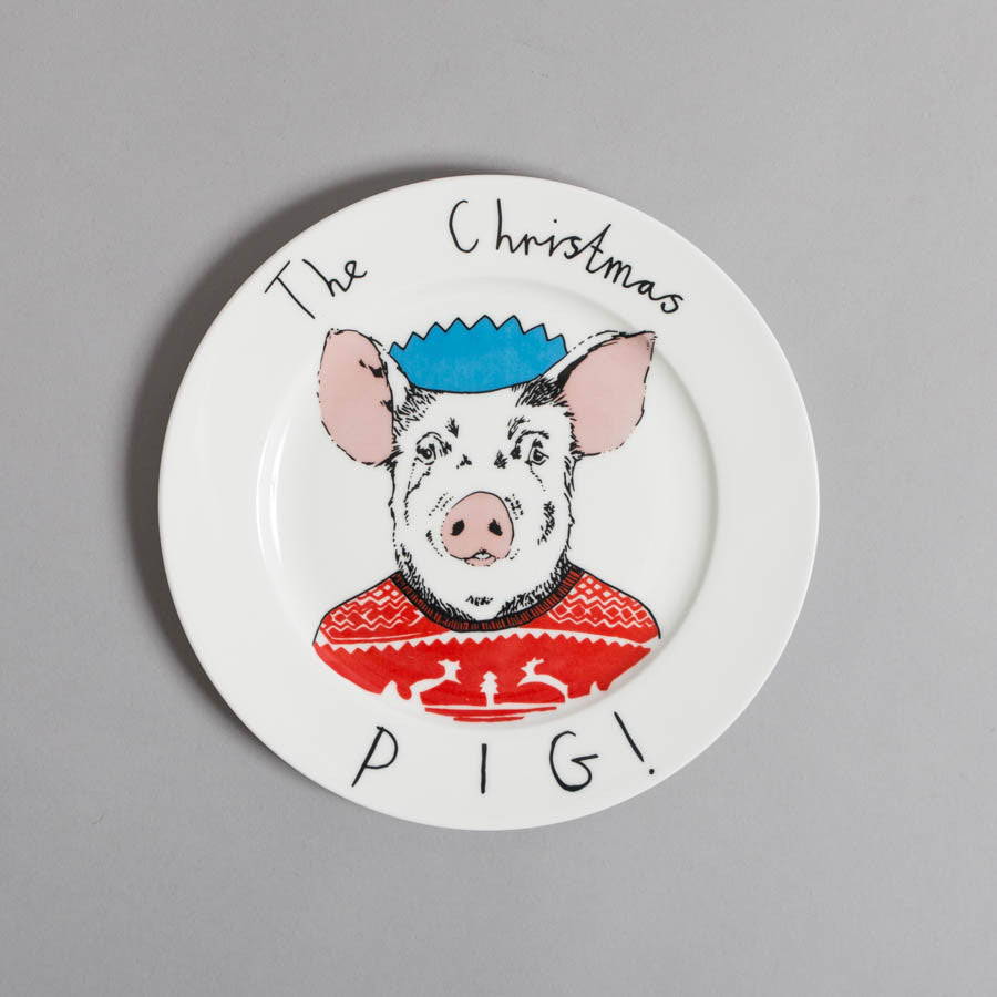'Christmas Pig' Side Plate