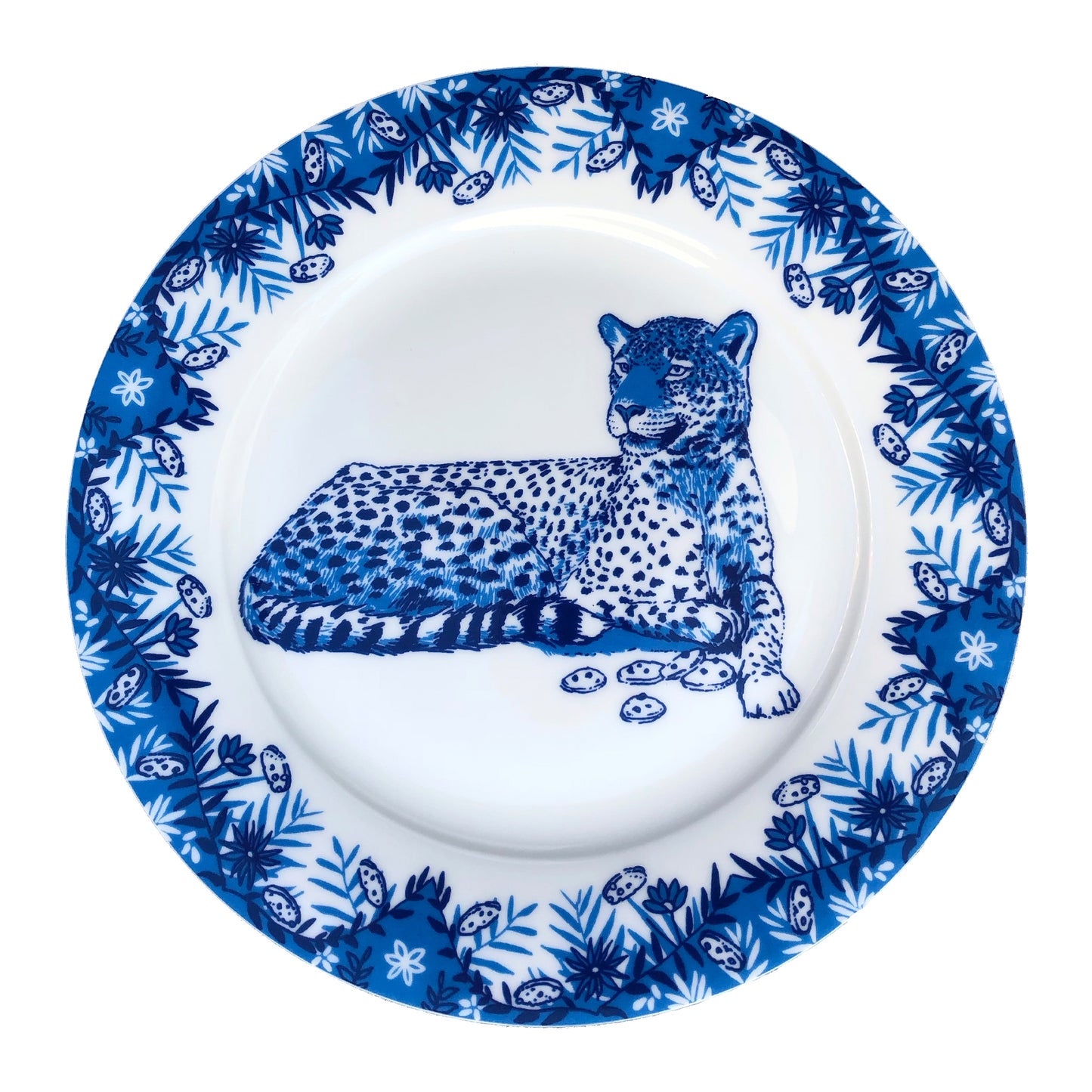 Leopard Willow pattern side plate
