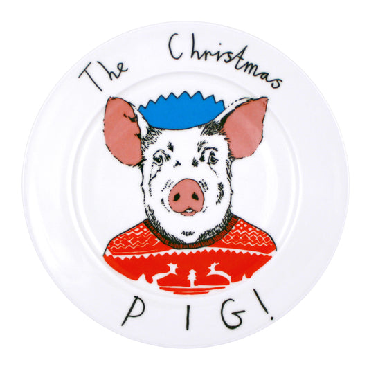 'Christmas Pig' Side Plate