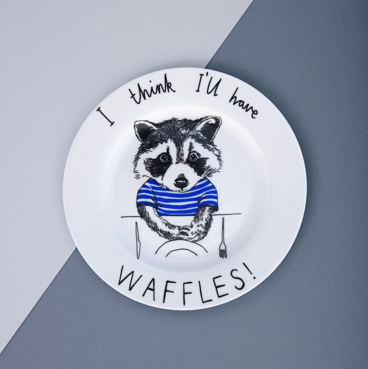 'I Think I'll Have Waffles!' Side Plate