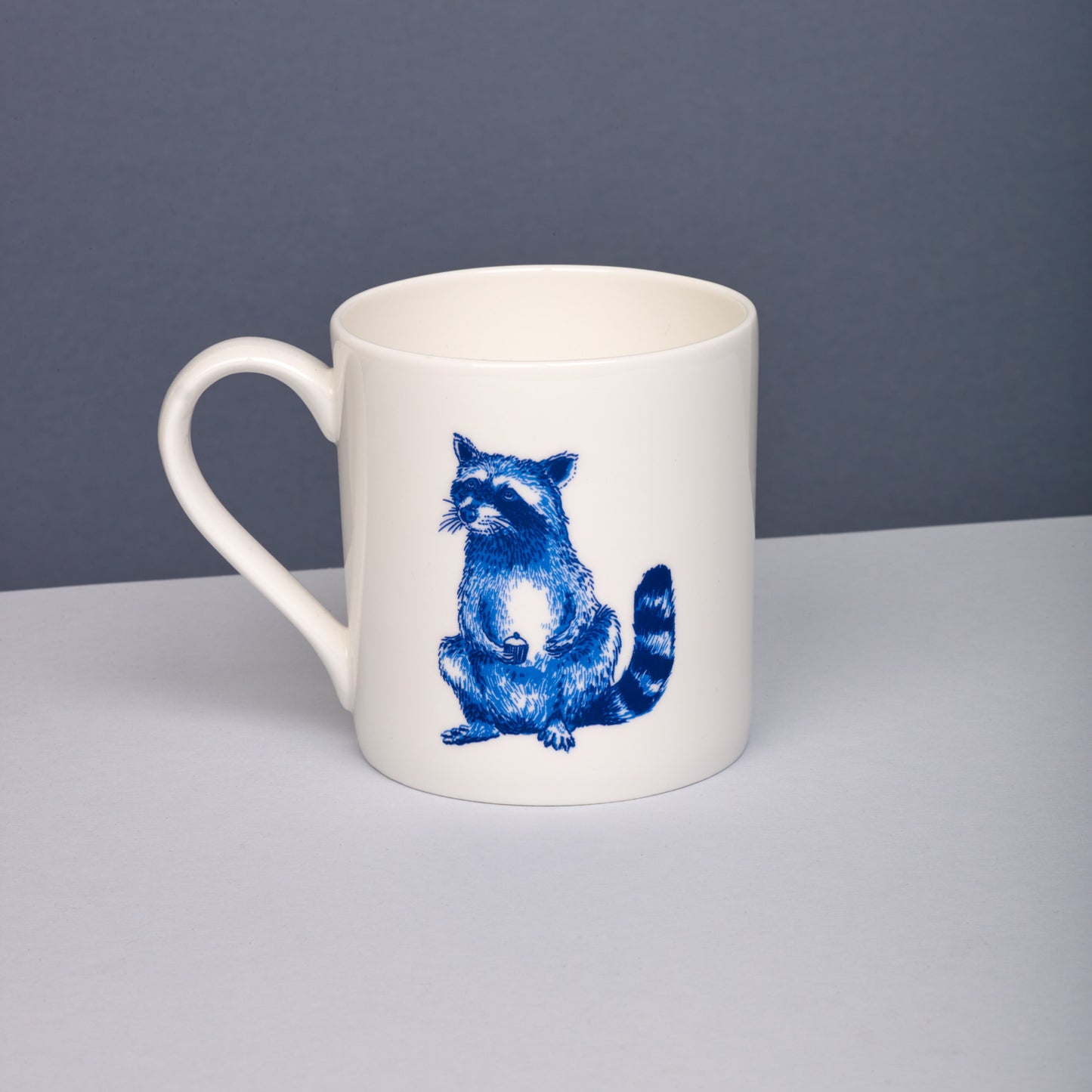 Raccoon Willow pattern mug